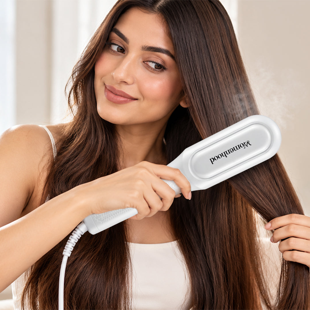 Smooth Hair, Softened by Steam.